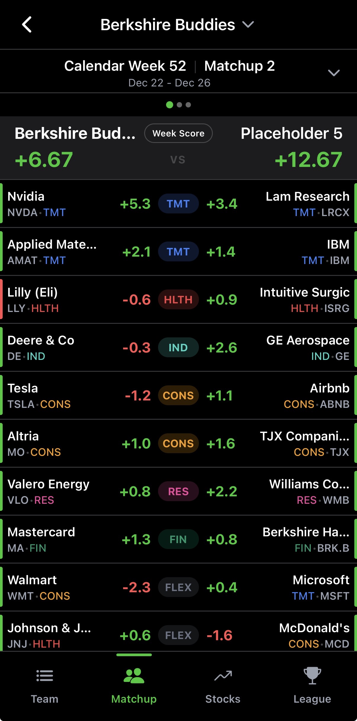 Fantasy Stocks App Screenshot 2